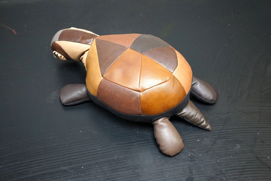 Image 1 of Vintage Leer patchwork schildpad, 1960