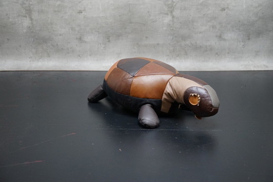 Image 1 of Vintage Leer patchwork schildpad, 1960