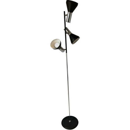 Vintage vloerlamp met 3 dbgm lampen van Cosack, 1970