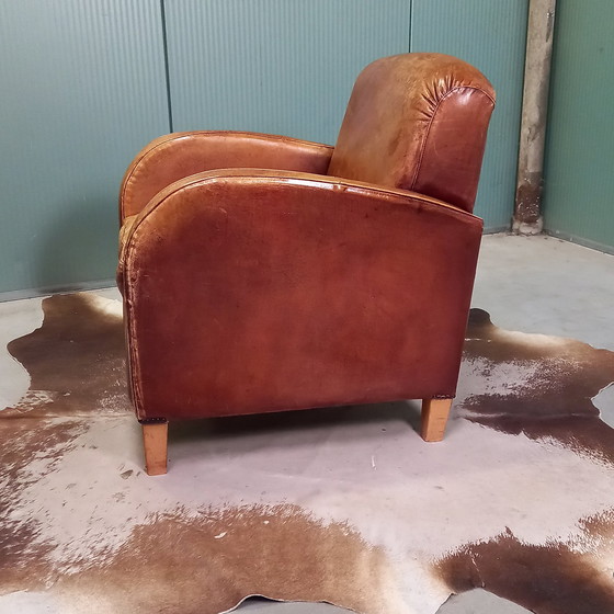 Image 1 of Vintage Schapenleren Armfauteuil