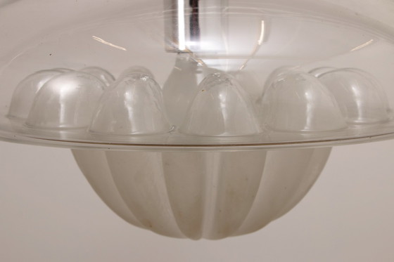 Image 1 of Vintage glazen hanglamp van Peill & Putzler, 1960