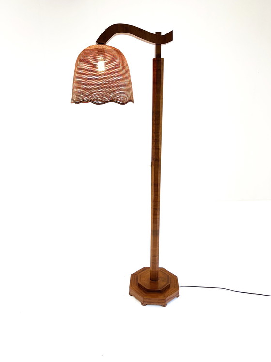 Image 1 of Vloerlamp webbing & teak