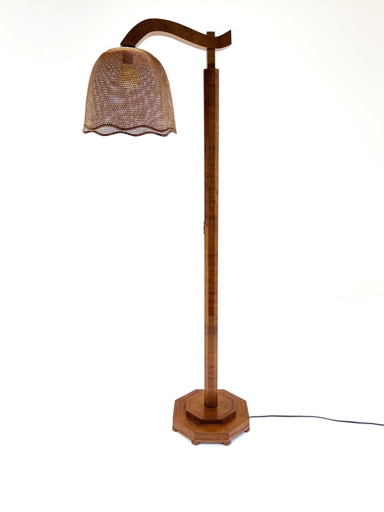 Image 1 of Vloerlamp webbing & teak