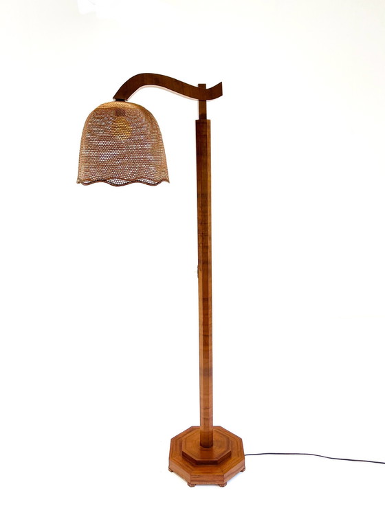 Image 1 of Vloerlamp webbing & teak