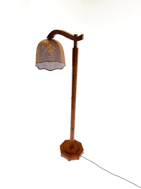 Image 1 of Vloerlamp webbing & teak