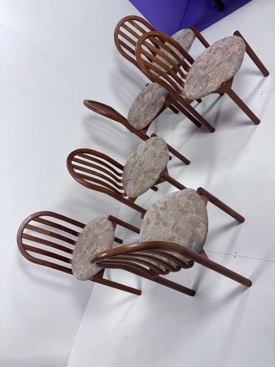 Image 1 of 6 Stuks Vintage Eetkamerstoelen Teak Deens Koefoed