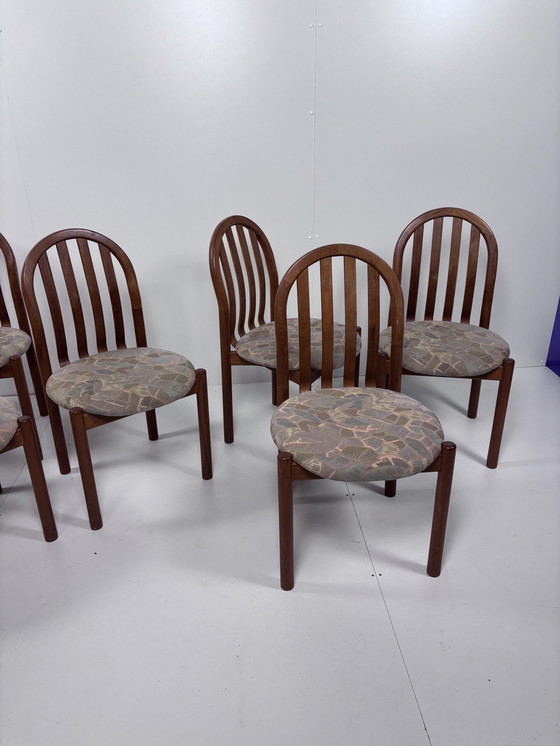Image 1 of 6 Stuks Vintage Eetkamerstoelen Teak Deens Koefoed