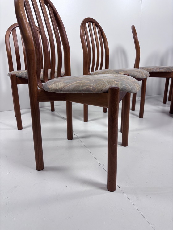 Image 1 of 6 Stuks Vintage Eetkamerstoelen Teak Deens Koefoed