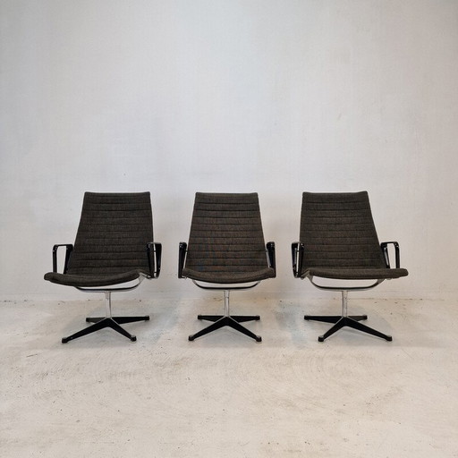 Vintage EA 116 aluminium fauteuils van Charles en Ray Eames voor Herman Miller, 1960