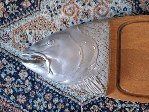 Vintage Serveerplank Zalm Xxl