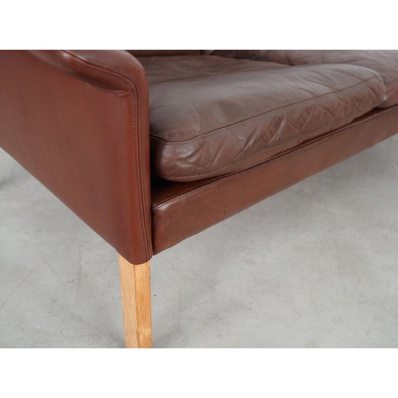 Image 1 of Vintage bruin leren bank van Hans Olsen voor CS Møbler, jaren 1960