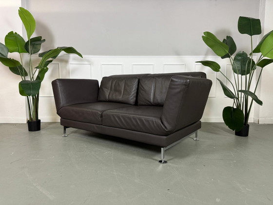 Image 1 of Brühl Moule Designer Sofa Leder Bruin Bankstel