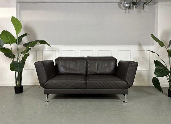 Image 1 of Brühl Moule Designer Sofa Leder Bruin Bankstel