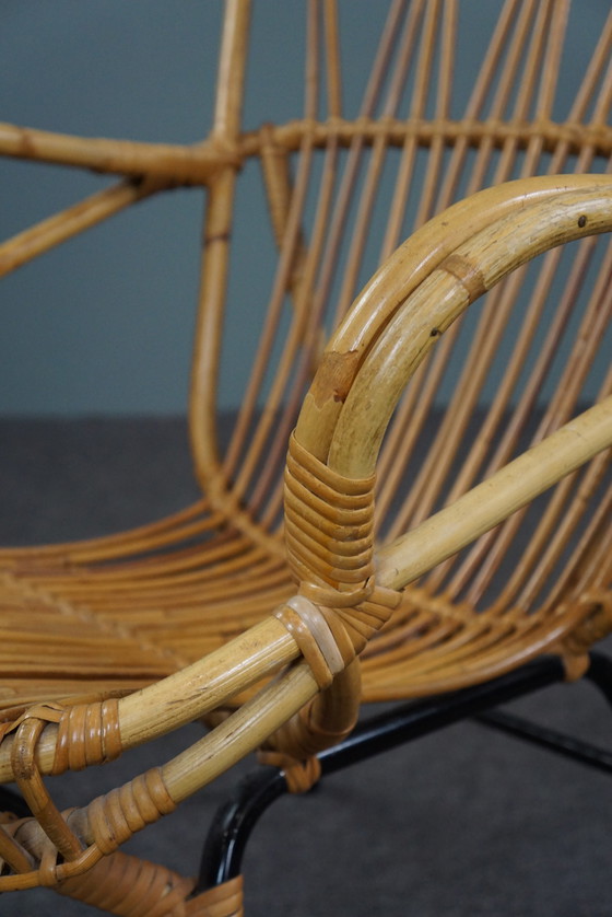 Image 1 of Zeer zeldzame Dutch Design rotan fauteuil, 1960