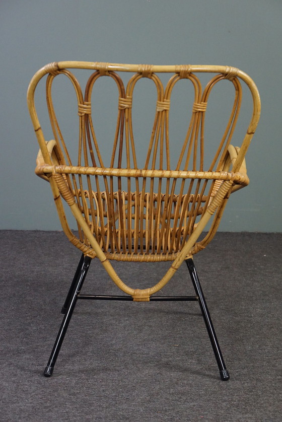 Image 1 of Zeer zeldzame Dutch Design rotan fauteuil, 1960