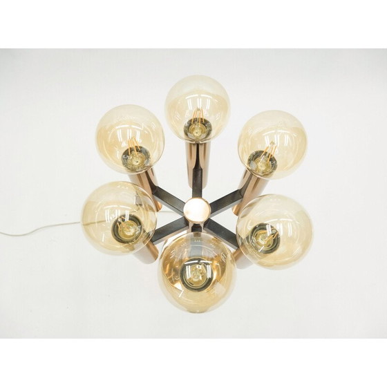 Image 1 of Vintage koperen lamp uit Denemarken 1960