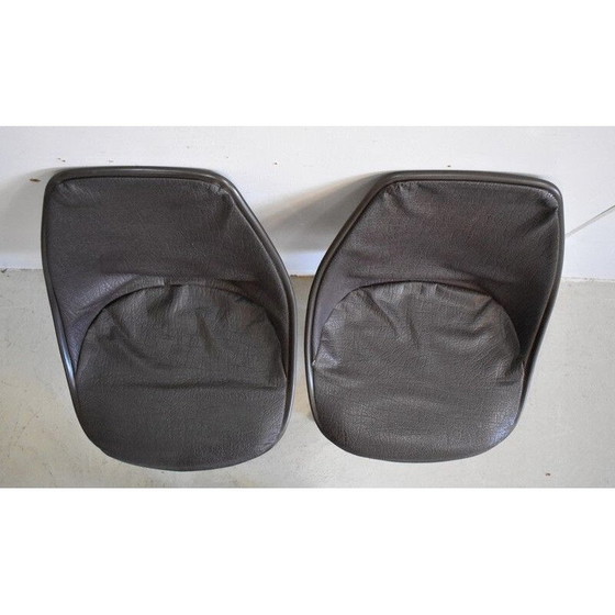 Image 1 of Paar vintage verchroomde metalen stoelen van Charles en Ray Eames, 1960