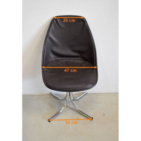 Image 1 of Paar vintage verchroomde metalen stoelen van Charles en Ray Eames, 1960