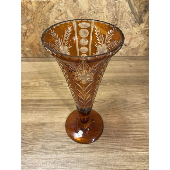 Image 1 of Vintage kornet kristallen vaas