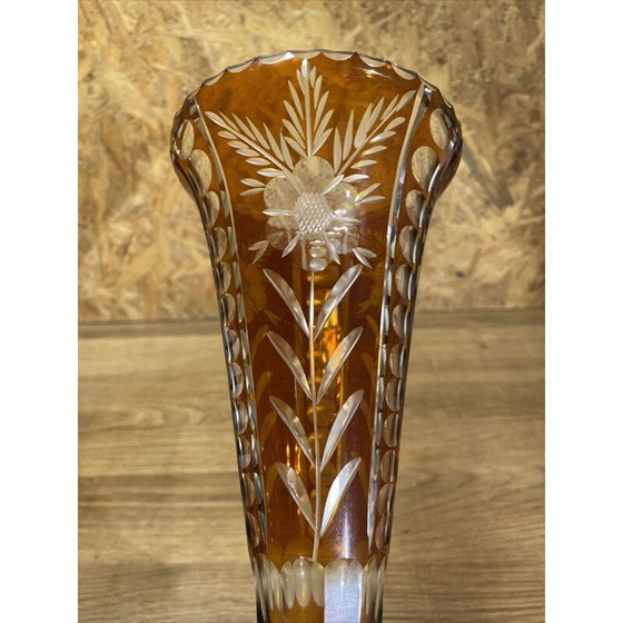 Image 1 of Vintage kornet kristallen vaas