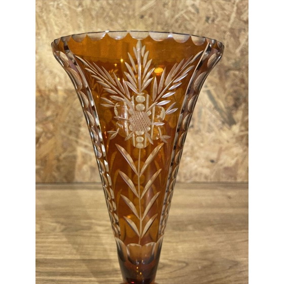 Image 1 of Vintage kornet kristallen vaas