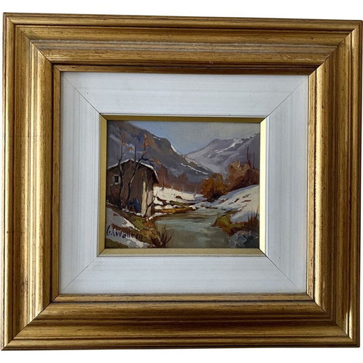 Paar vintage schilderijen van Giovanni Civallero