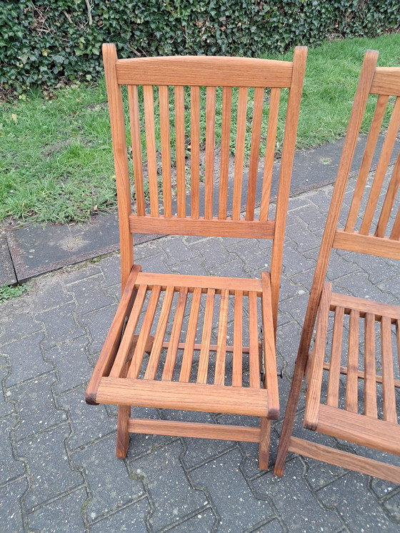Image 1 of 2 Teak & Garden Folding Chairs
