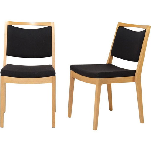 Set van 4 vintage beukenhouten eetkamerstoelen van Schou Andersen