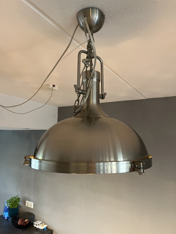 Image 1 of 2x Industriële Stalen Plafondlamp