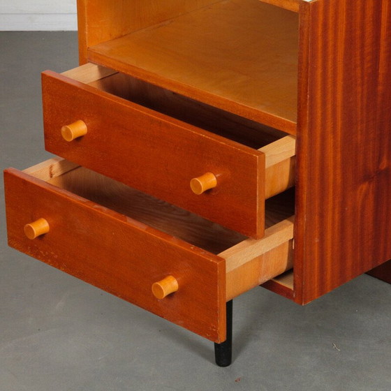 Image 1 of Vintage glazen nachtkastje van Mojmir Pozar voor Up Zavody, Tsjecho-Slowakije 1960