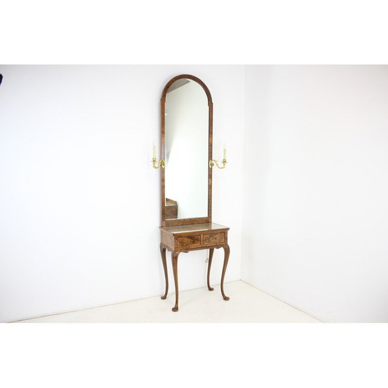 Image 1 of Vintage spiegel met console, Tsjecho-Slowakije 1920