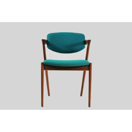 Image 1 of Set van 12 vintage teakhouten eetkamerstoelen van Kai Kristiansen voor Schous Møbelfabrik, jaren 1960