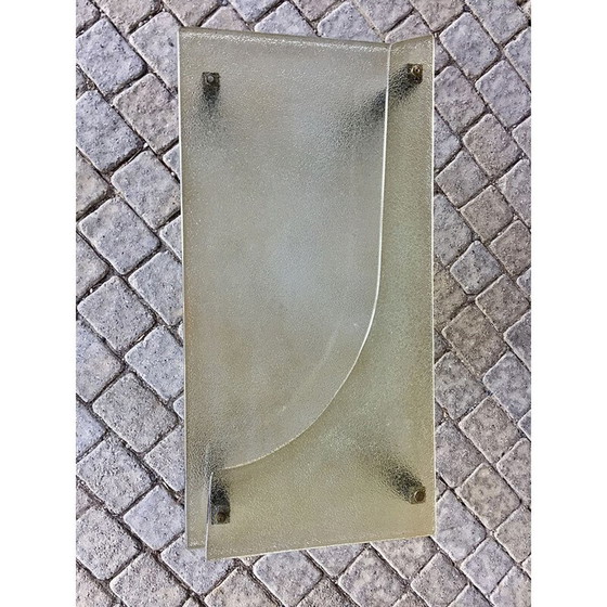 Image 1 of Vintage salontafel met dubbel glazen blad st gobain