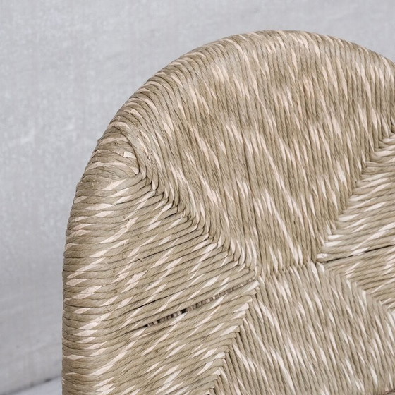 Image 1 of Set van 4 vintage biezen stoelen, Italië 1960