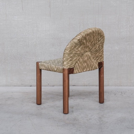 Image 1 of Set van 4 vintage biezen stoelen, Italië 1960