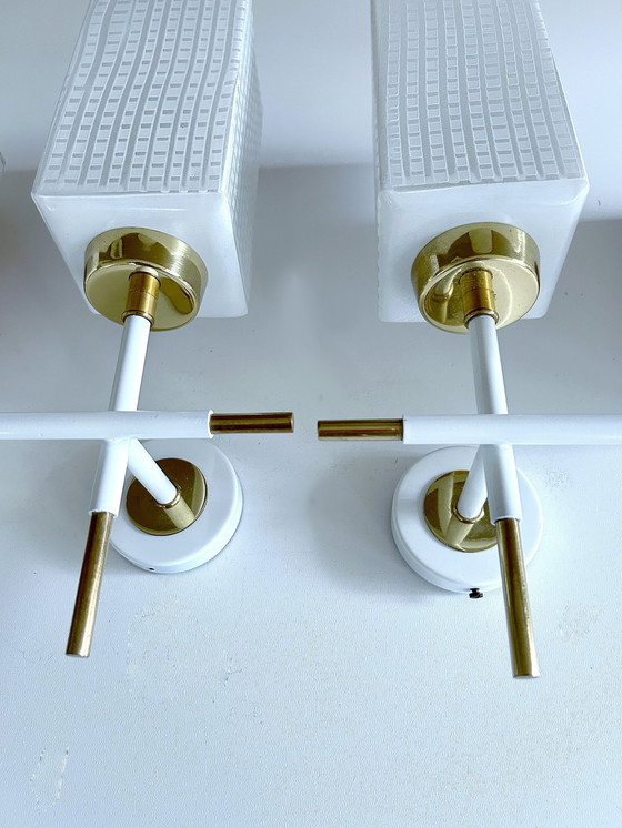 Image 1 of 2X Architectonische Vintage Wandlampen