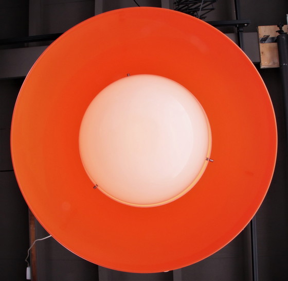 Image 1 of Kartell Hanglamp Oranje ontwerp van Achille & Pier Giacomo