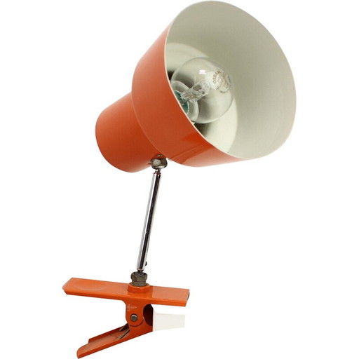 Vintage metalen en chromen tafellamp van Hurka voor Napako, Tsjecho-Slowakije 1960