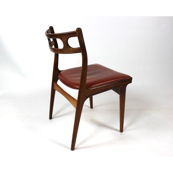 Image 1 of Set van 6 eetkamerstoelen in rozenhout, Deens ontwerp, 1960