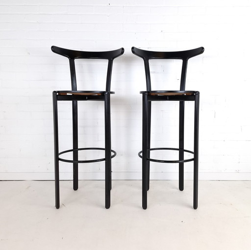 2X Vintage Memphis Stijl Barkruk