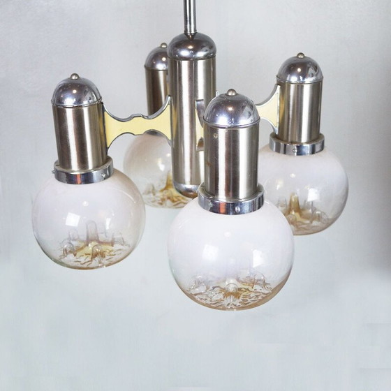 Image 1 of Vintage Murano glazen hanglamp, Italië 1970