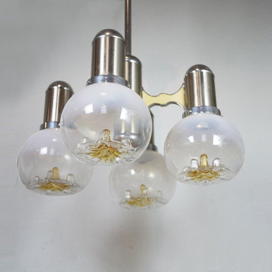 Image 1 of Vintage Murano glazen hanglamp, Italië 1970