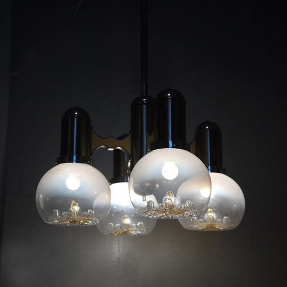 Image 1 of Vintage Murano glazen hanglamp, Italië 1970