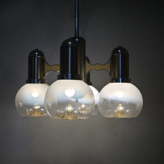Image 1 of Vintage Murano glazen hanglamp, Italië 1970