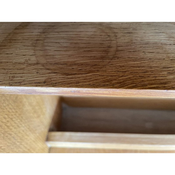 Image 1 of Vintage eikenhouten hangend secretaire door Marcel Gascoin voor Arhec, 1950