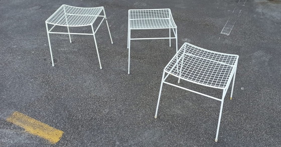 Image 1 of Set van 3 Vintage Draadkrukjes