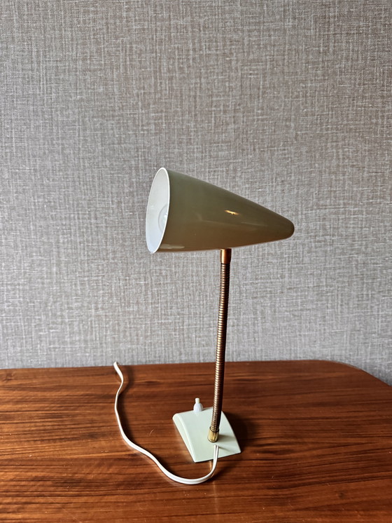 Image 1 of Space Age Lamp Van Hoso Hoffmeister & Sohn In Zacht Jaren 50 Groen