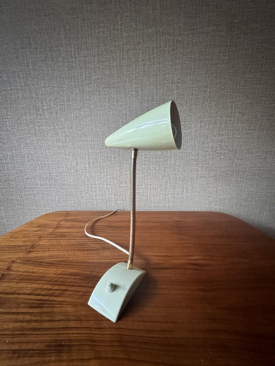 Image 1 of Space Age Lamp Van Hoso Hoffmeister & Sohn In Zacht Jaren 50 Groen