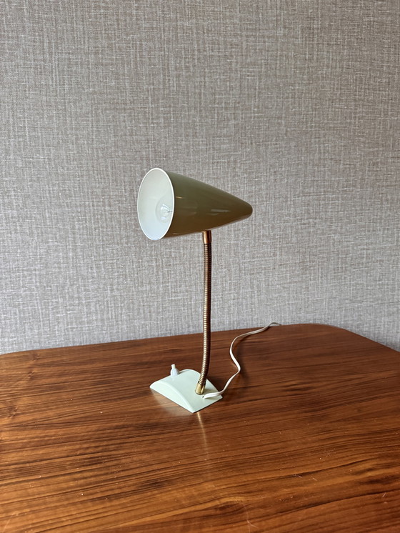 Image 1 of Space Age Lamp Van Hoso Hoffmeister & Sohn In Zacht Jaren 50 Groen