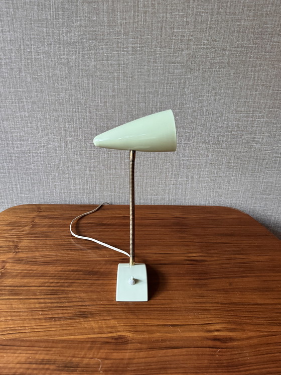 Image 1 of Space Age Lamp Van Hoso Hoffmeister & Sohn In Zacht Jaren 50 Groen